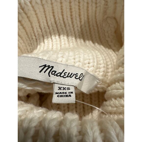 Madewell Ribbed Cotton Turtleneck Sweater Cabernet Stripe Size XXS - Picture 3 of 12